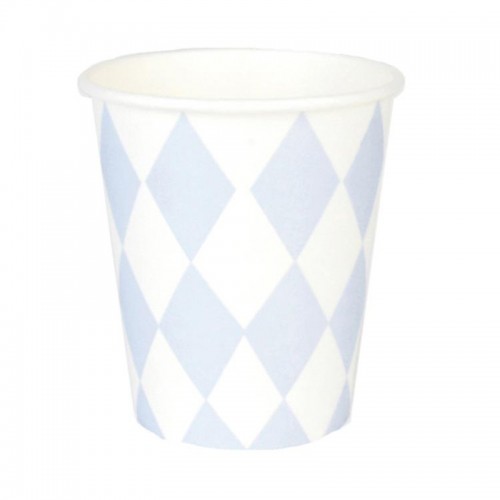 Copos Losangos Azul Claro